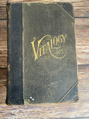 1915 Antique VITALOGY Book – Illustrated Leather HC – Vintage Medical Reference-image
