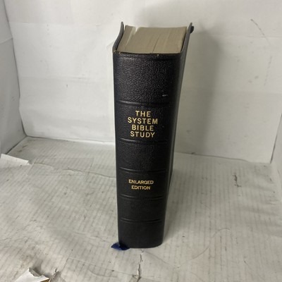 Vintage The System Bible Study Enlarged Edition 1968 Genuine Leather Black-image