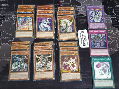 CYBER CORE 21 CARD CYBER DRAGON + DREI + TWIN + VALLEY COMMON NM/VLP ASSORTED-image