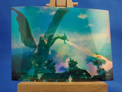 Rare Godzilla Hologram Holo Card Japan Japanese Foil Ghidra-image
