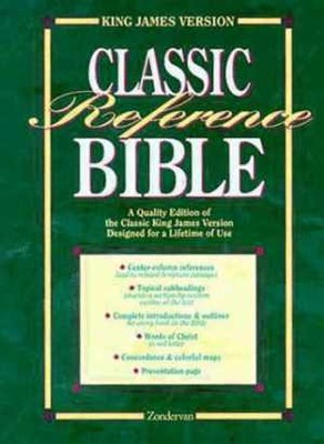 KJV Classic Reference Navy Bonded Leather - Leather Bound - Good-image