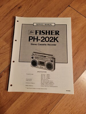 Fisher PH 202K Boombox Stereo Service Manual repair-image