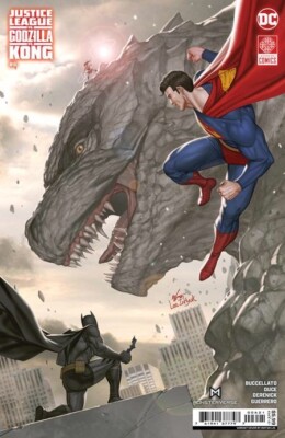 JUSTICE LEAGUE VS GODZILLA VS KONG #6 INHYUK LEE CARD STOCK VARIANT NM DC COMICS-image
