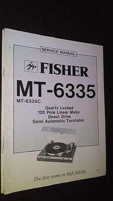 Fisher mt-6335 c Service Manual original repair stereo turntable record player-image