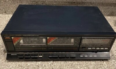 VINTAGE FISHER STEREO DOUBLE CASSETTE DECK TAPE MODEL CR-W857 ( Not Tested)-image