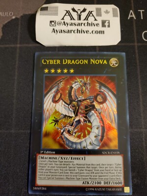  Cyber Dragon Nova - SDCR-EN038 - Ultra Rare 1st Ed VLP - YUGIOH FACTORY ERROR?-image