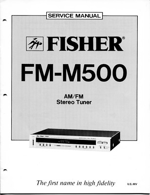 VINTAGE FISHER SERVICE MANUAL AM/ FM STEREO TUNER MODEL FM-M500-image