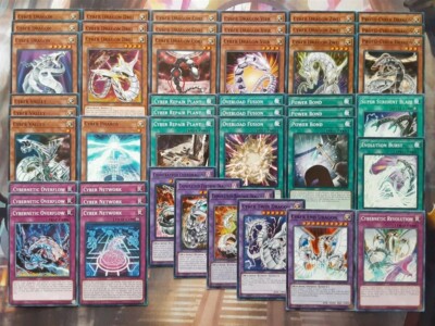 YuGiOH Tournament Ready To Play Cyber Dragon Deck 45 Cards End Cor  + Bonus Gift-image