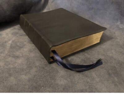 LSB Legacy Standard column Reference Bible BLACK genuine Leather macarthur-image