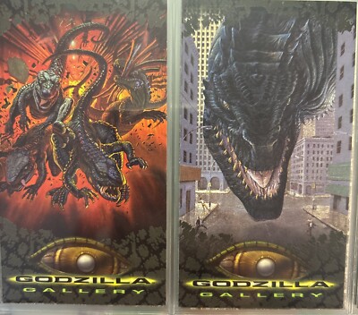 GODZILLA Movie 1998 Widevision Card Set 1-72 +Wrapper, NM-MT In Pages-image
