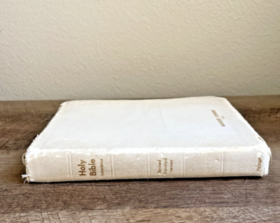 1962 Holy Bible Concordance RSV Reference Jewel Edition Persian Grain Leather-image