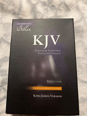 6.8 inch. KJV Personal Concord Reference Edition. Black French Morocco Leather-image