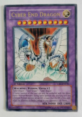 YUGIOH CYBER END DRAGON  CRV-EN036 1ST EDITION ULTRA PLAYED-image