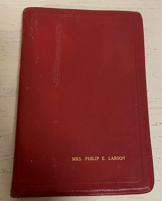 Holy Bible Red Leather Vintage RSV  Reference Concordance 1959-image