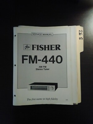 FM-440 Fisher service manual original repair book stereo tuner -image
