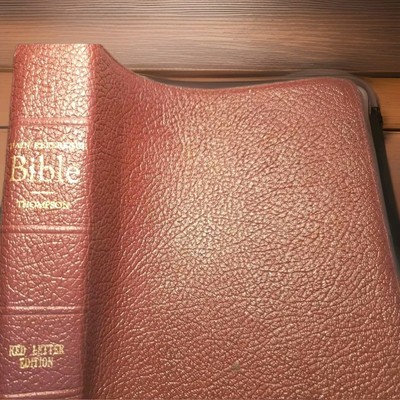 Thompson Chain Reference Bible Red Letter Genuine Leather Kirkbride KJV 1964 Red-image