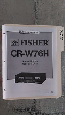 Fisher cr-w76h service manual original repair book stereo tape deck player-image