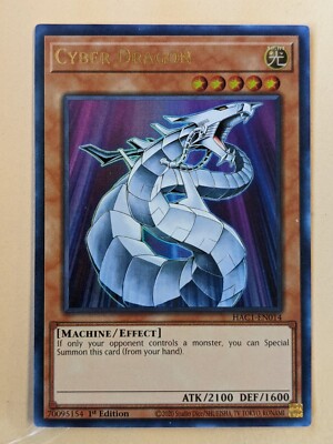 CYBER DRAGON-YUGIOH-1ST EDITION ULTRA RARE-HAC1-EN014-DUEL TERMINAL-image