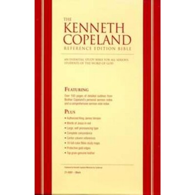 KJV Kenneth Copeland Reference Bible-Burgundy Genuine Leather-image