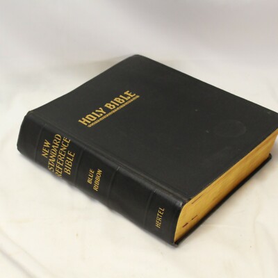 New Standard Reference Bible Blue Ribbon Edition Red Letter King James 1951-image