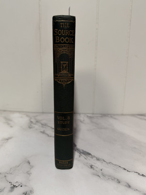 The Source Book Encyclopedia Vol 8 1929 Vintage Green Leather Bound-image