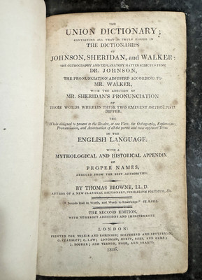 Thomas Browne, The Union Dictionary, 2nd Ed, London, 1806-image