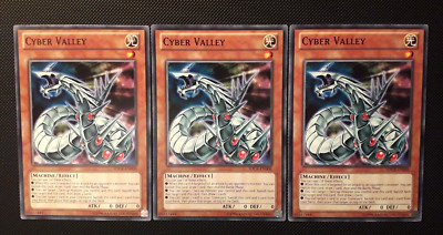 Yu-Gi-Oh! 3x Cyber Valley, SDCR-EN006, Common, 2. Edition, English, Near Mint-image