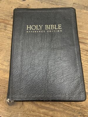 Holy Bible Reference Edition , genuine leather cover, indexed 1972-image