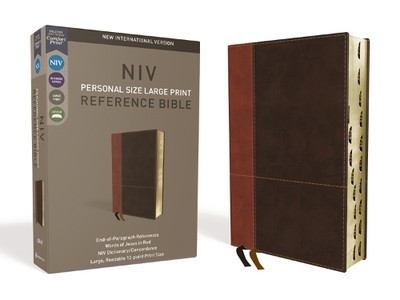 NIV, Personal Size Reference Bible, Large Print, Lea (Leather Bound) (UK IMPORT)-image