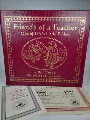 Bill Cosby SIGNED Easton Press Leather Book FRIENDS OF A FEATHER #1168/1500 COA-image