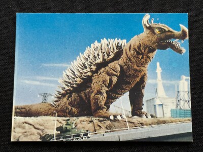 Godzilla Anguirus Mini Card Japanese TOHO TOEI Menko 2.6x1.9 Rare F/S F-image