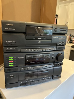 Vintage Fisher TAD-9725 Boombox Stereo AM/FM Radio Dual Cassette Player CD READ-image