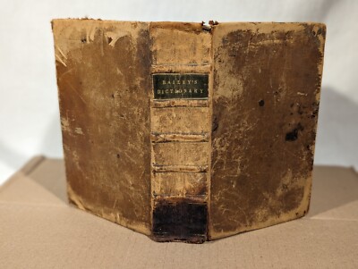 Universal Etymological English Dictionary ~ N. Bailey ~ Antique 1735 Leather-image
