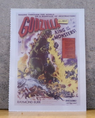 CLASSIC MONSTER RETRO SCI-FI MOVIE POSTCARD POSTER COLLECTION GODZILLA 1956-image