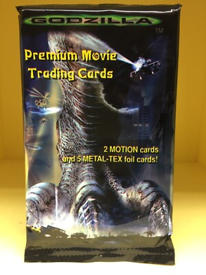 1-Pack 1998 Godzilla Premium Movie Trading Cards (MOTION, Metal-Tex Foil) SEALED-image