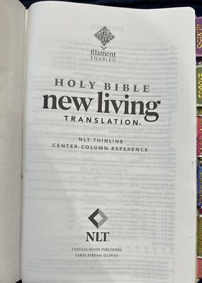 NLT Thinline Center-Column Reference Bible, Filament Edition Leather Book-image