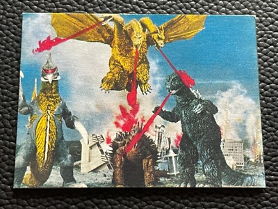 Godzilla King Ghidora Gigan Anguirus Mini Card Japanese TOHO TOEI Menko 2.6x1.9-image
