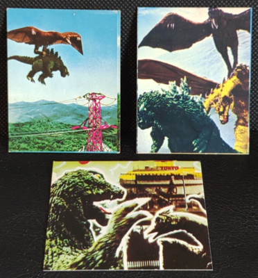 Godzilla Rodan King Ghidorah Card TOHO Tokusatsu Retro Japanese Vintage-image