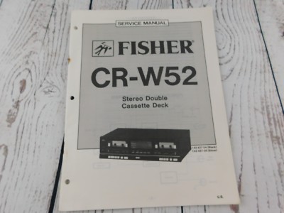 FISHER CR-W52 Stereo Double Cassette Deck SERVICE MANUAL w/wiring diagram-image