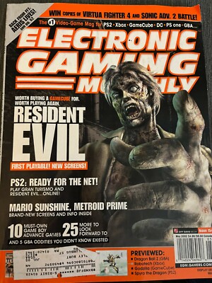 Electronic Gaming Monthly May 2002 Resident Evil Mario Sunshine Metroid Godzilla-image