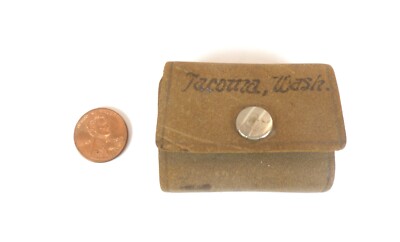 Vintage Liliput Little Webster mini Leather Dictionary - Tacoma Washington-image