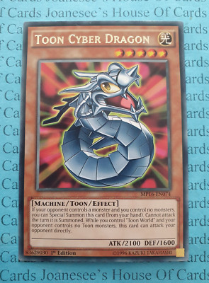 MP16-EN074 Toon Cyber Dragon Rare Yu-Gi-Oh Card 1st Edition New-image