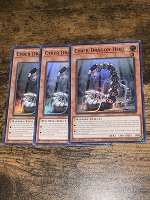 3x Cyber Dragon Herz - SDCS-EN009 -  Super Rare - 1st Edition NM Yugioh-image
