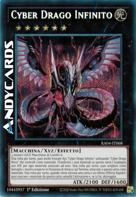 CYBER INFINITE DRAGON (Cyber Dragon Infinity) Secret • RA04 IT068 • 1Ed • Yugioh-image