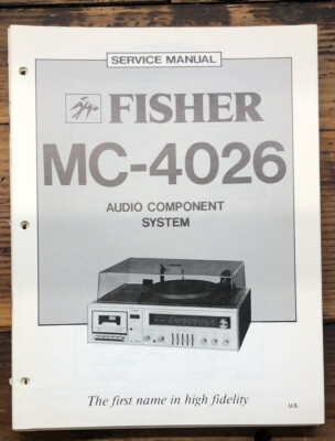 Fisher MC-4026 Stereo  Service Manual *Original*-image