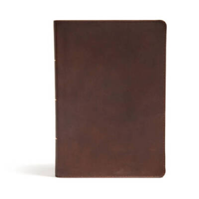 CSB Ultrathin Reference Bible, Brown Genuine Leather - Leather Bound - VERY GOOD-image