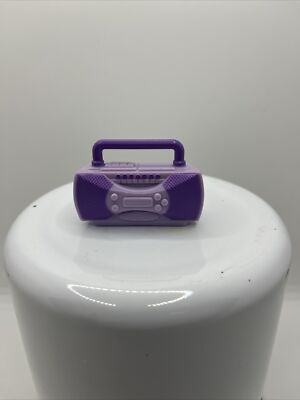 FISHER PRICE Loving Family Dollhouse PURPLE RADIO BOOM BOX Stereo System -image