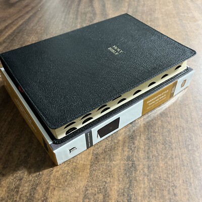 KJV Large Print Thinline Bible Thumb Indexed - $104.99 Retail - Genuine Leather-image