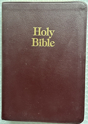 KJV Classic Personal Reference Bible Burgundy Bonded Leather Red Letter VG+-image