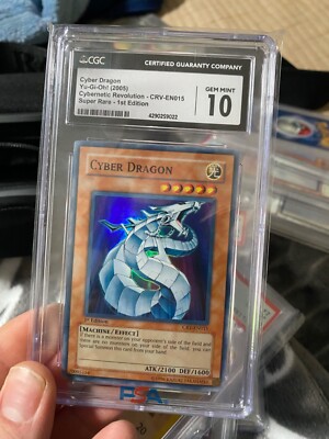 Yu-Gi-Oh! Cyber Dragon CRV-EN015 1st Edition PSA 10 Mint Card-image